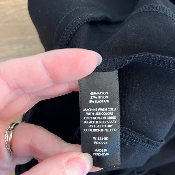 Betabrand Womens Black Pull-On Elastic Waist Bootcut Ponte Knit Pants Size Large - Picture 4 of 7